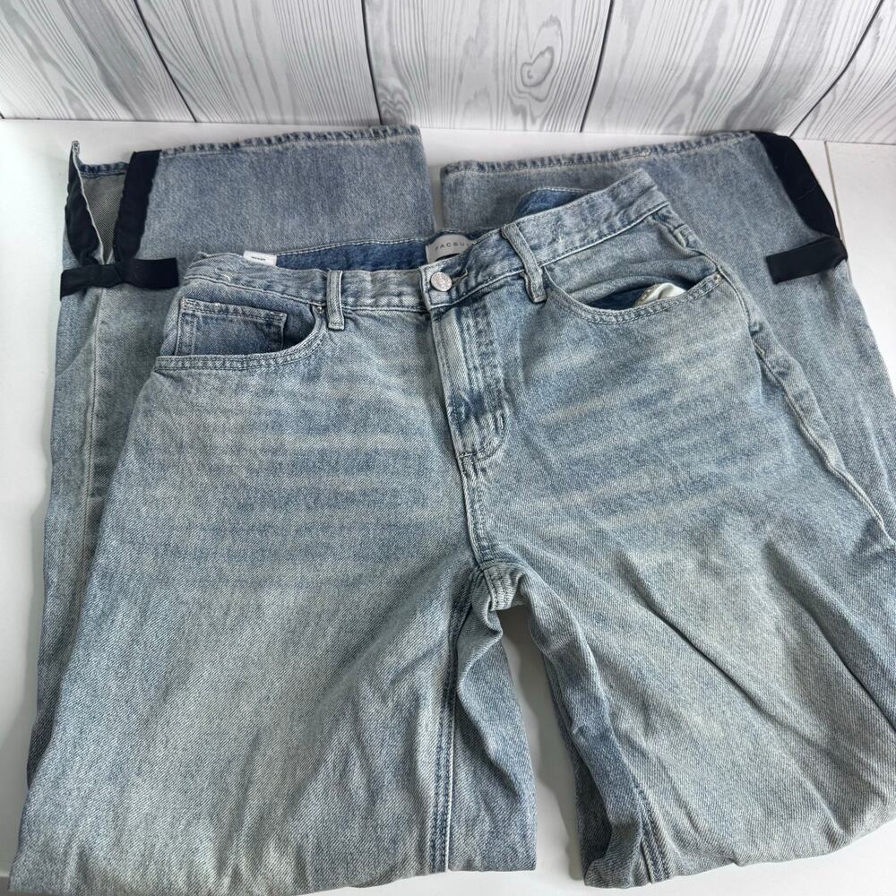 PacSun Lena Jeans 28 Womens Super Baggy Wide Leg Denim Distressed Bow Leg